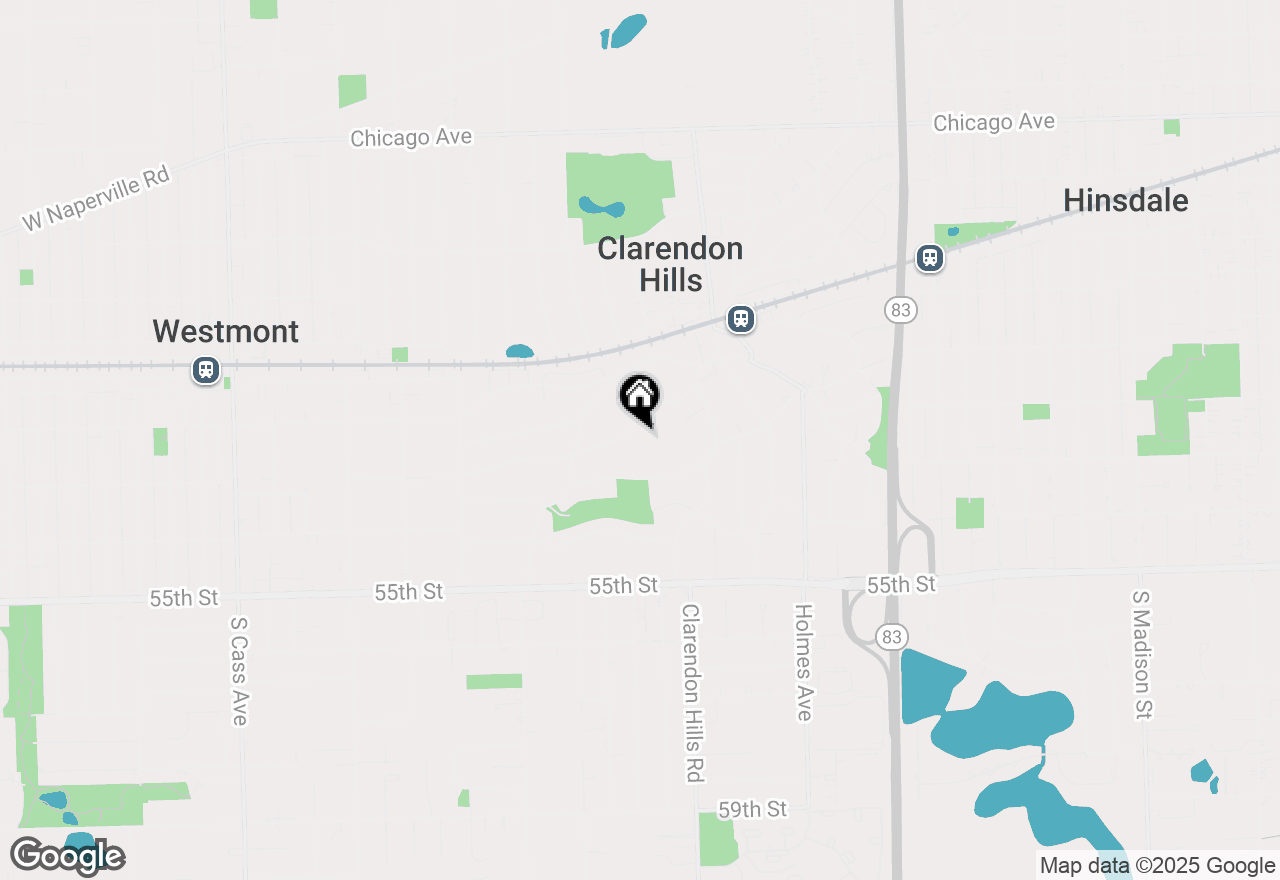 Map of 333 Ridge Avenue, Clarendon Hills, IL 60514