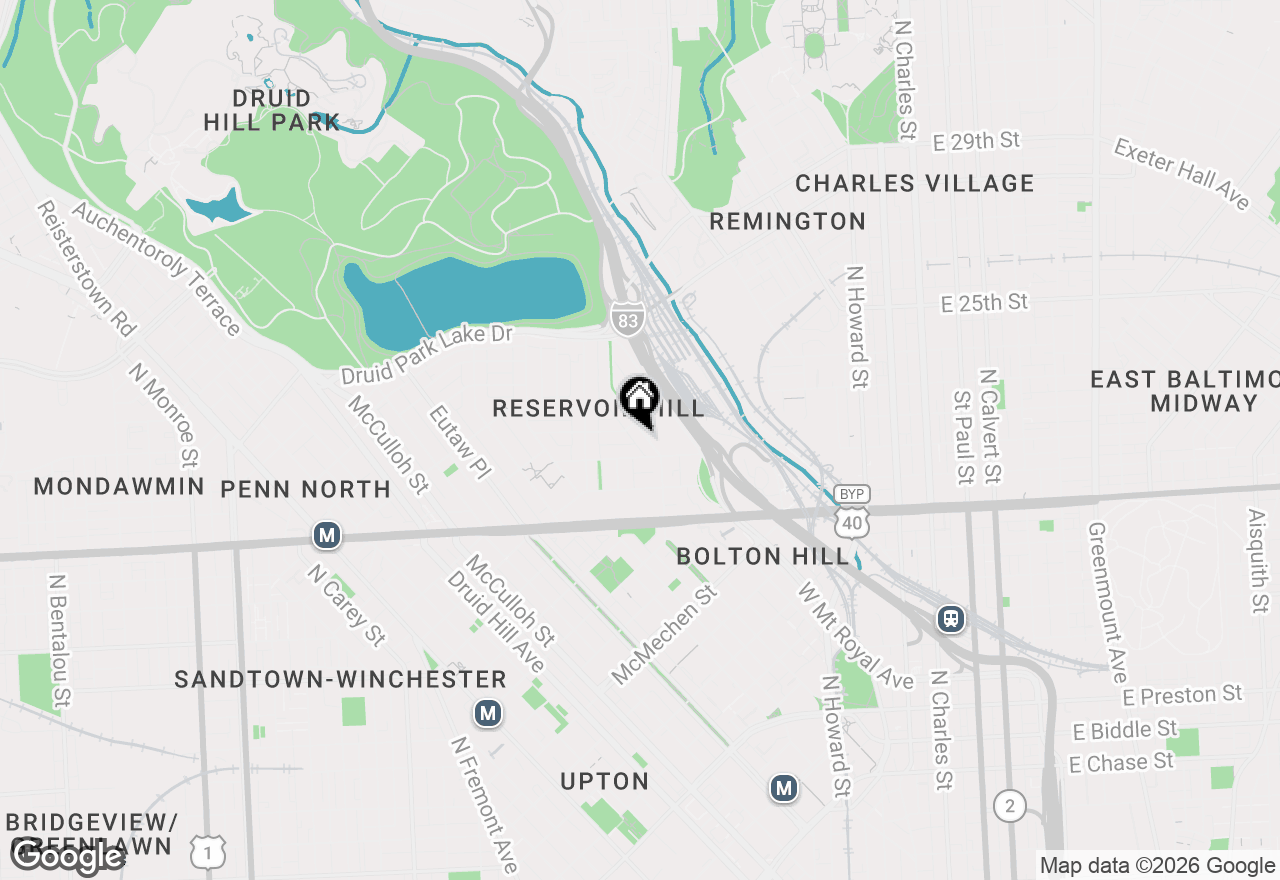 Map of 2024 Park Avenue, Baltimore, MD 21217