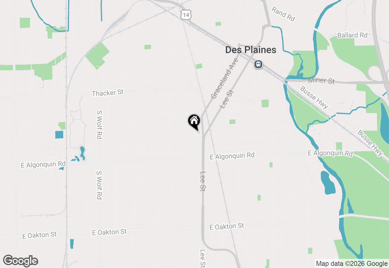 Map of 1152 E Walnut Avenue, Des Plaines, IL 60016