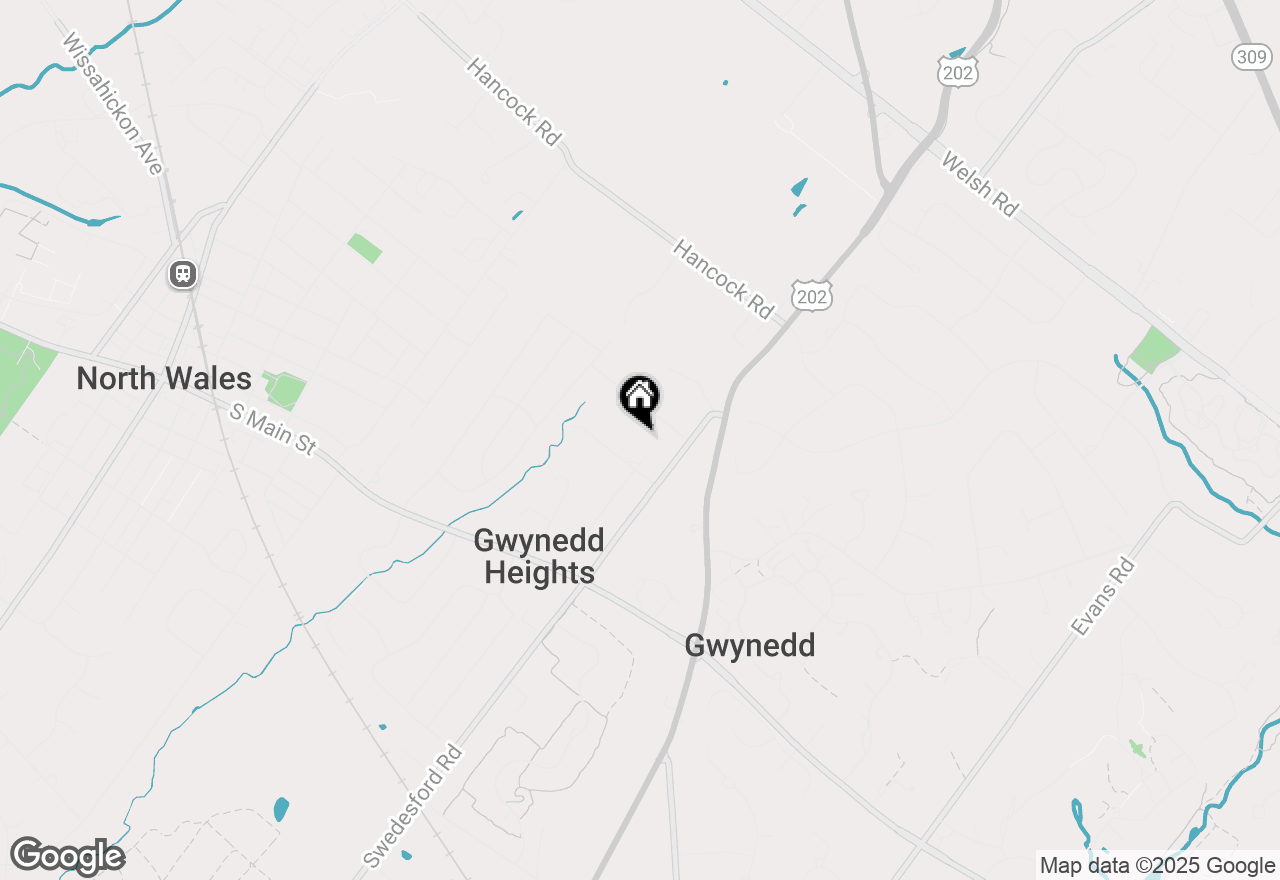 Map of 308 Gwynedd Avenue, North Wales, PA 19454