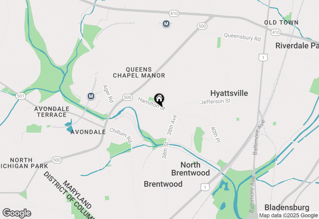 Map of 3609 Hamilton Street, Hyattsville, MD 20782