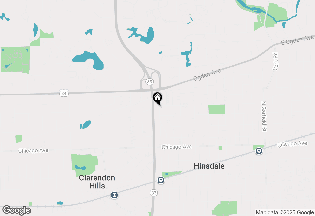 Map of 338 N Quincy Street, Hinsdale, IL 60521