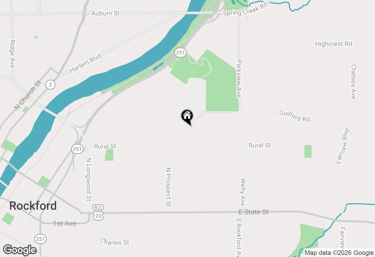 Map of 1807 Guilford Road, Rockford, IL 61107