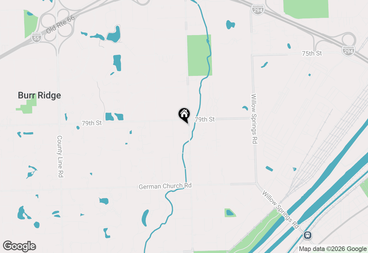 Map of 7940 Wolf Road, Burr Ridge, IL 60527