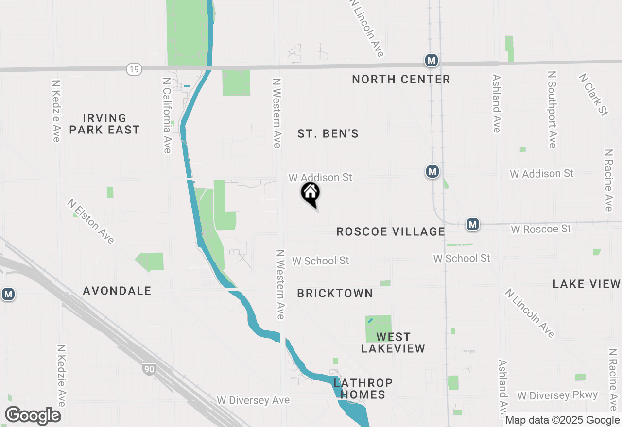 Map of 3443 N Oakley Avenue, Chicago, IL 60618