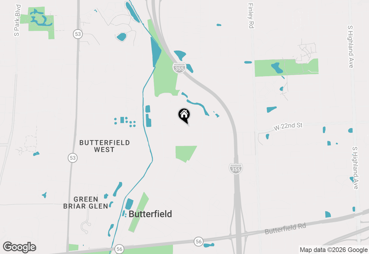 Map of 1101 Hunter Street, Lombard, IL 60148