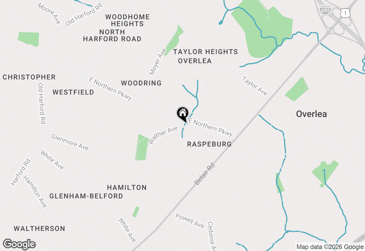 Map of 3703 Fleetwood Avenue, Baltimore, MD 21206