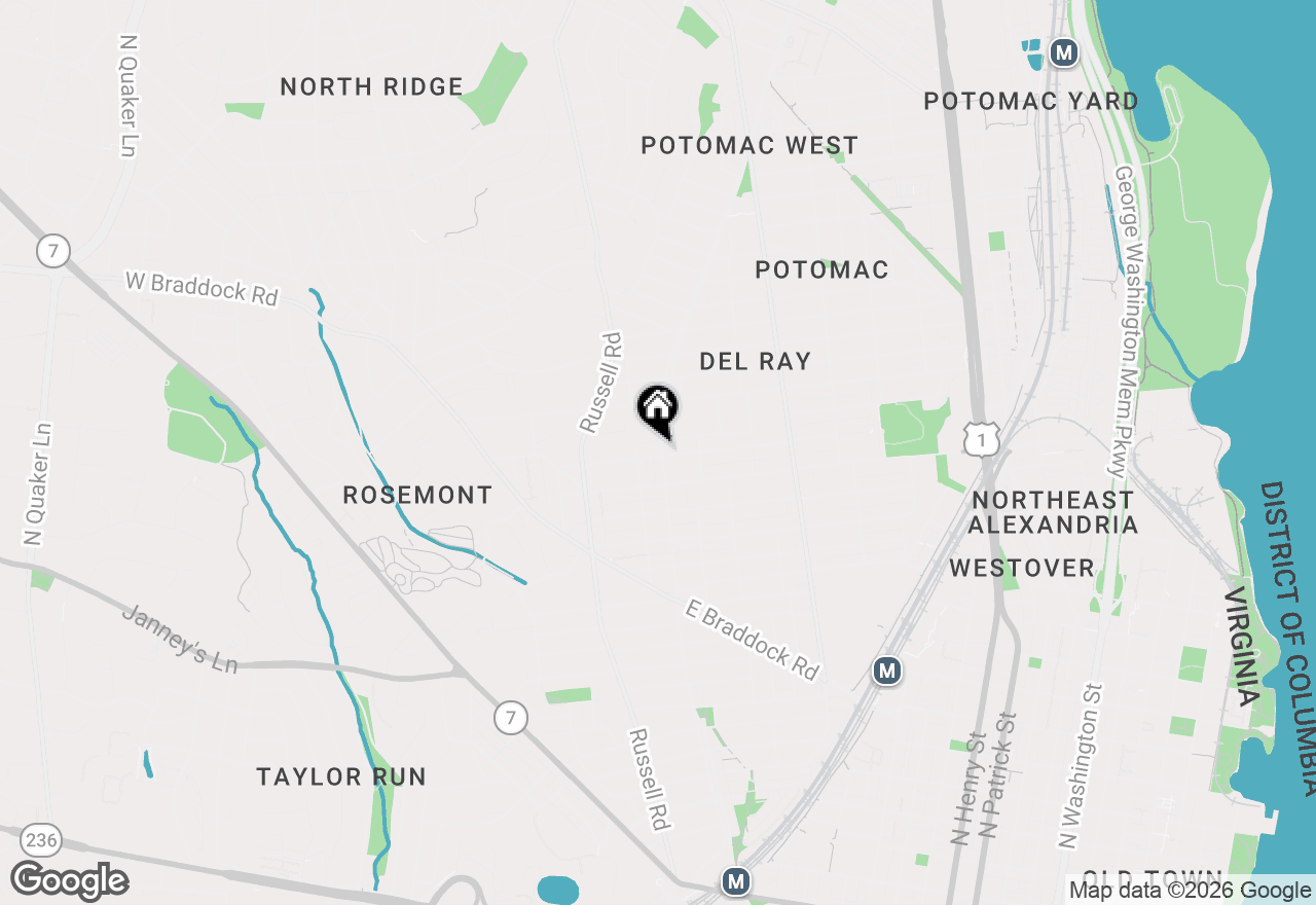 Map of 1 W Mason Avenue, Alexandria, VA 22301
