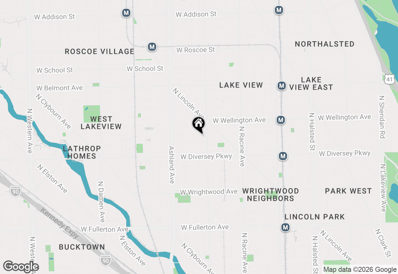 Map of 1428 W George Street, Chicago, IL 60657