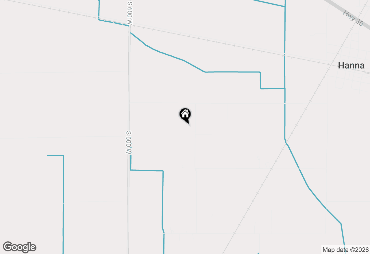 Map of 13956 S 550 W, Hanna, IN 46340
