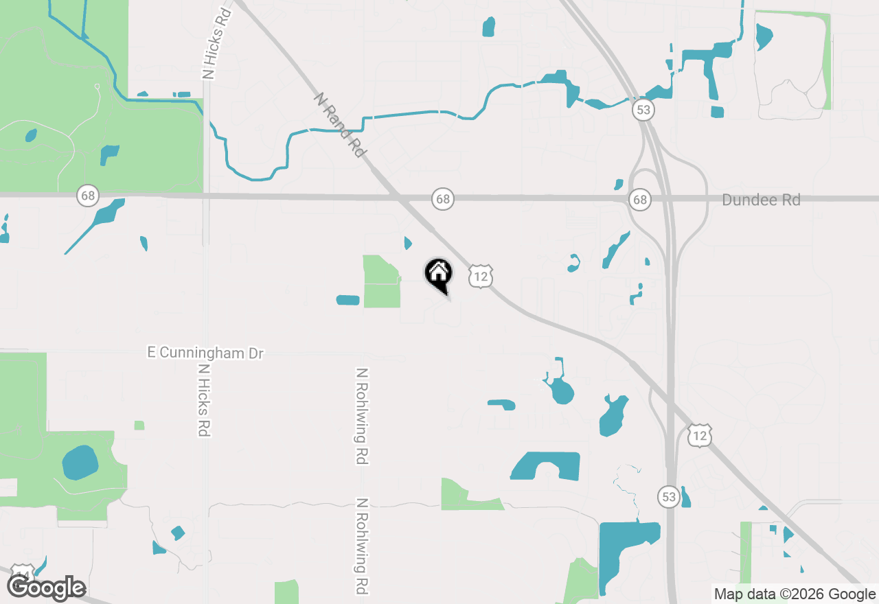 Map of 1344 N Winslowe Drive, Palatine, IL 60074