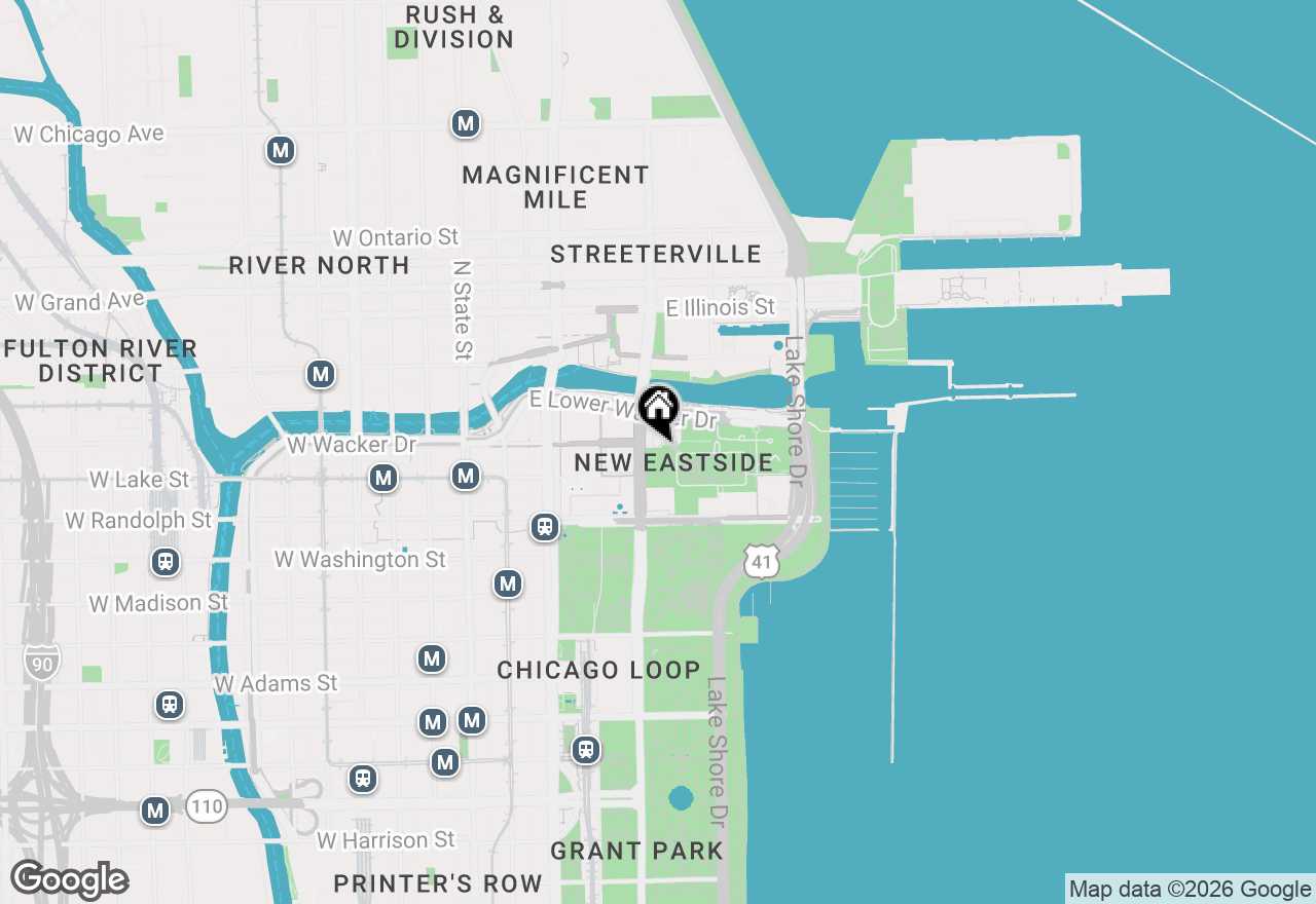 Map of 225 N Columbus Drive #6101, Chicago, IL 60601