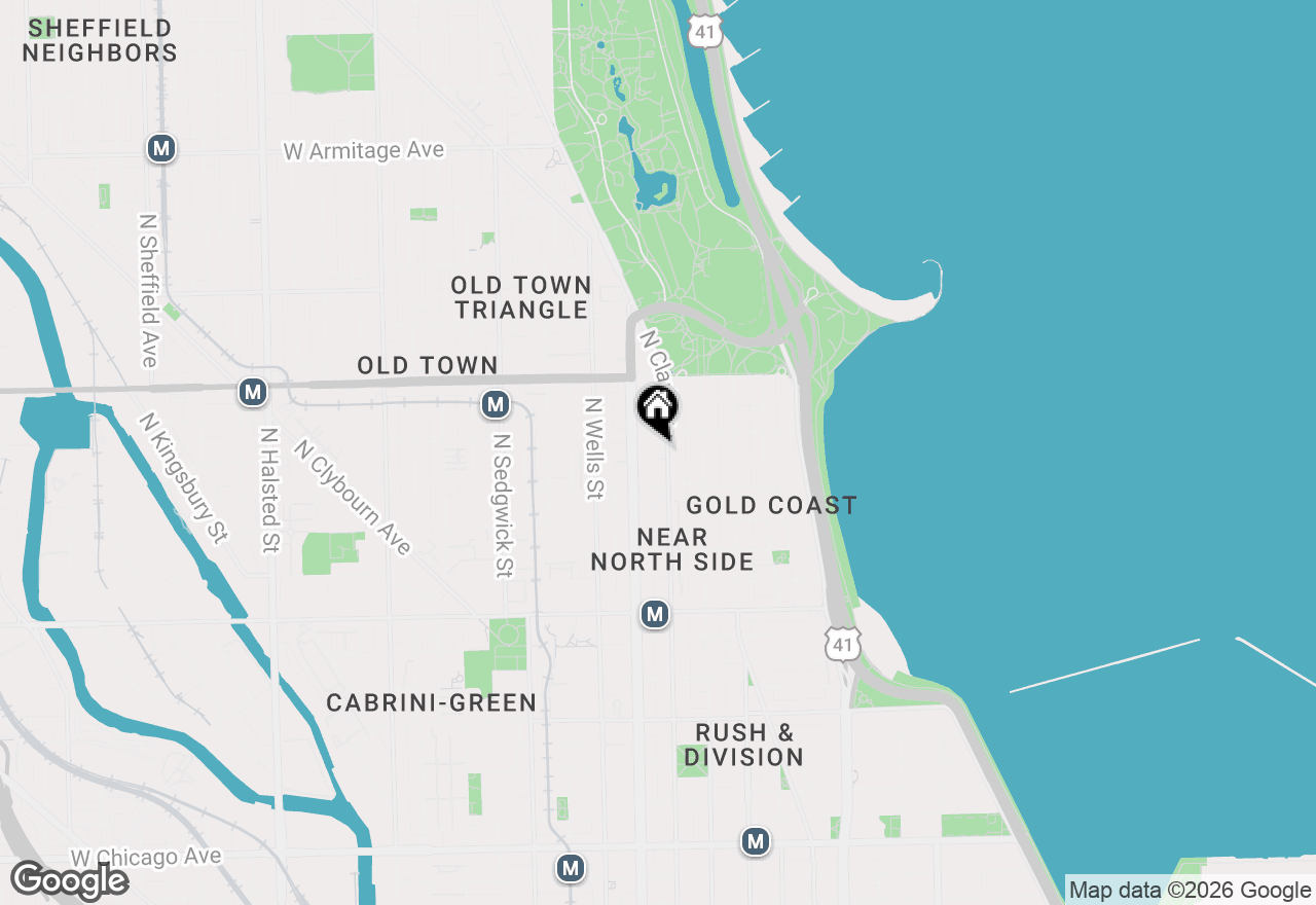 Map of 1455 N Sandburg Terrace #509, Chicago, IL 60610