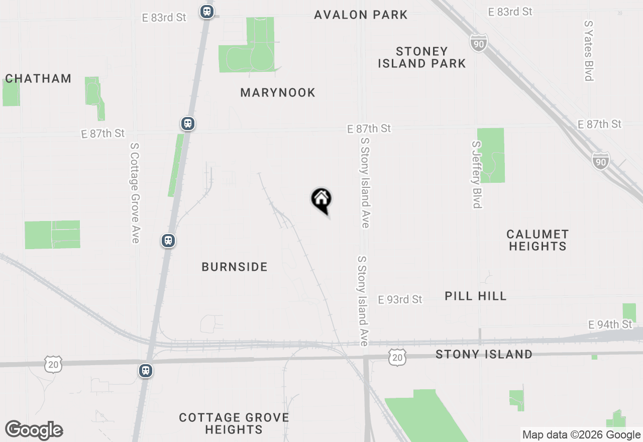 Map of 9009 S Dante Avenue, Chicago, IL 60619