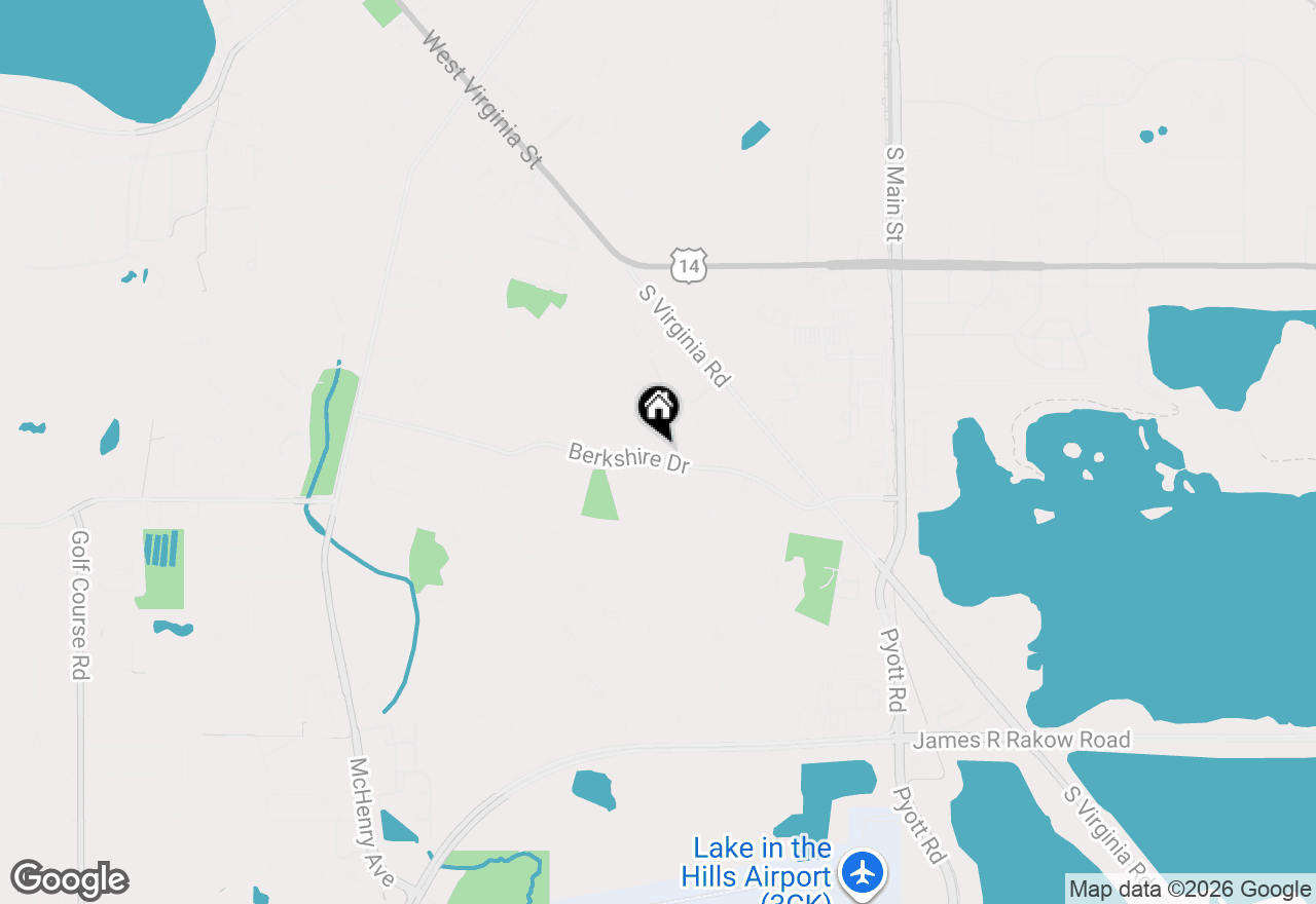 Map of 166 Berkshire Drive, Crystal Lake, IL 60014