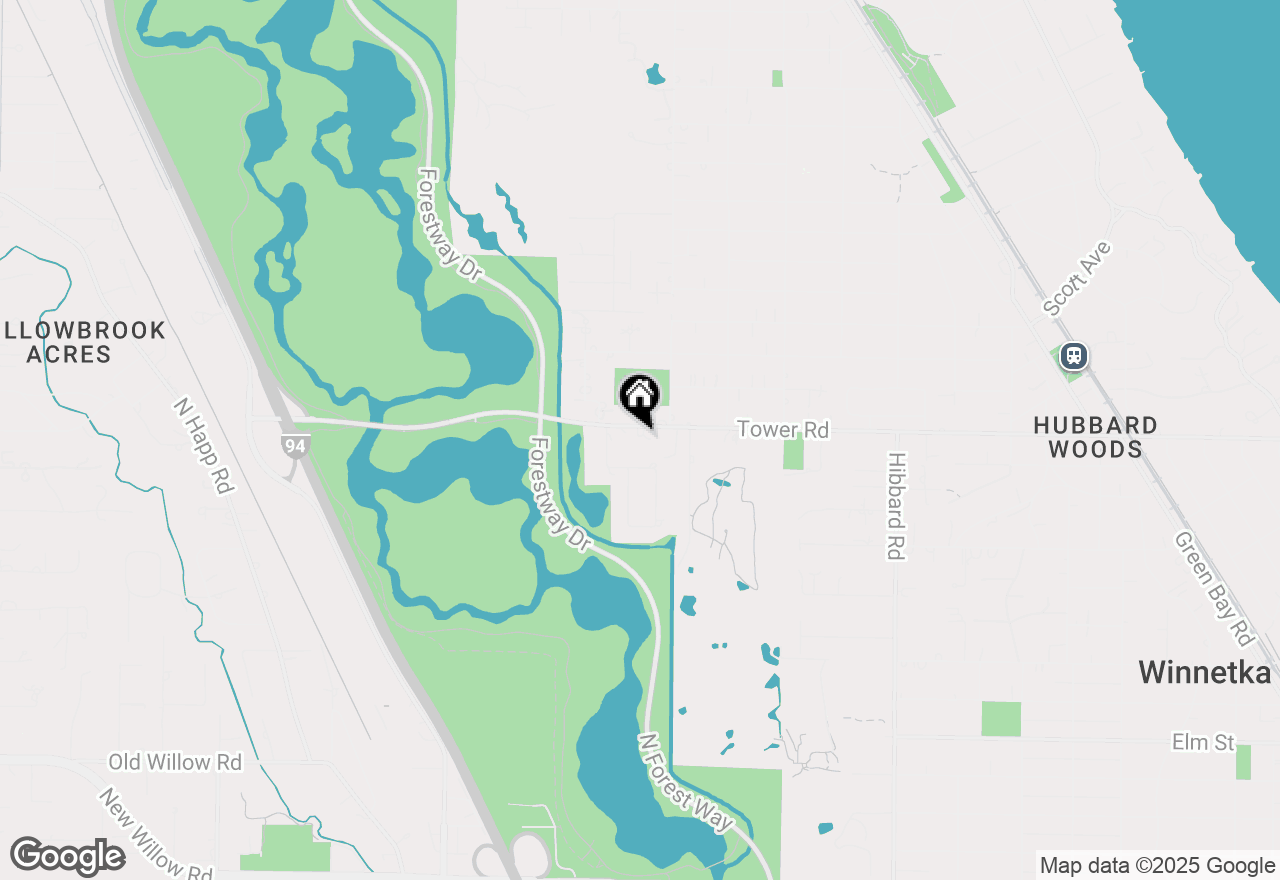 Map of 1560 Tower Road, Winnetka, IL 60093