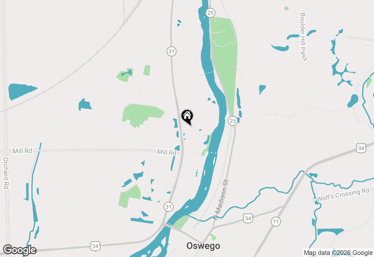 Map of 10 Century Court, Oswego, IL 60543