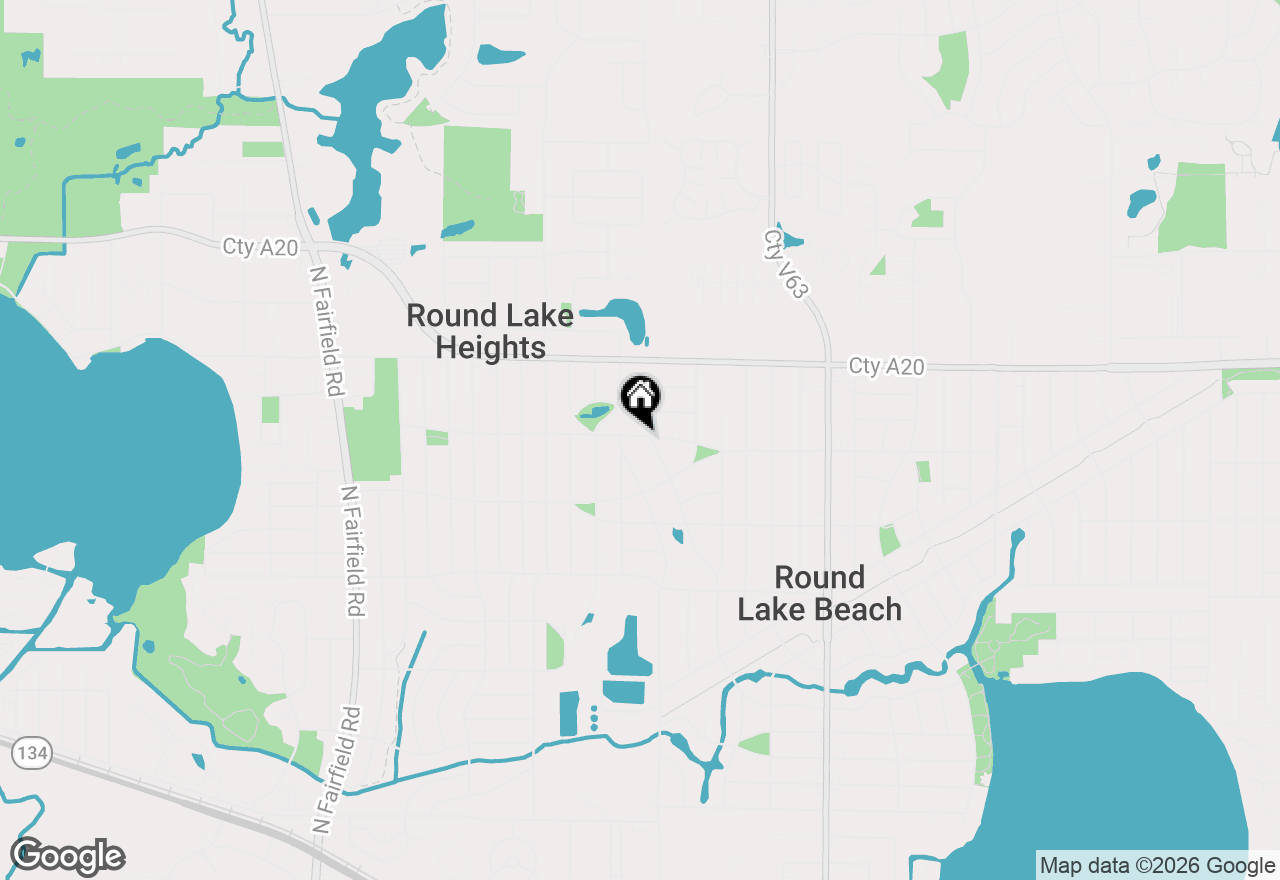 Map of 611 Golfview Drive, Round Lake Beach, IL 60073