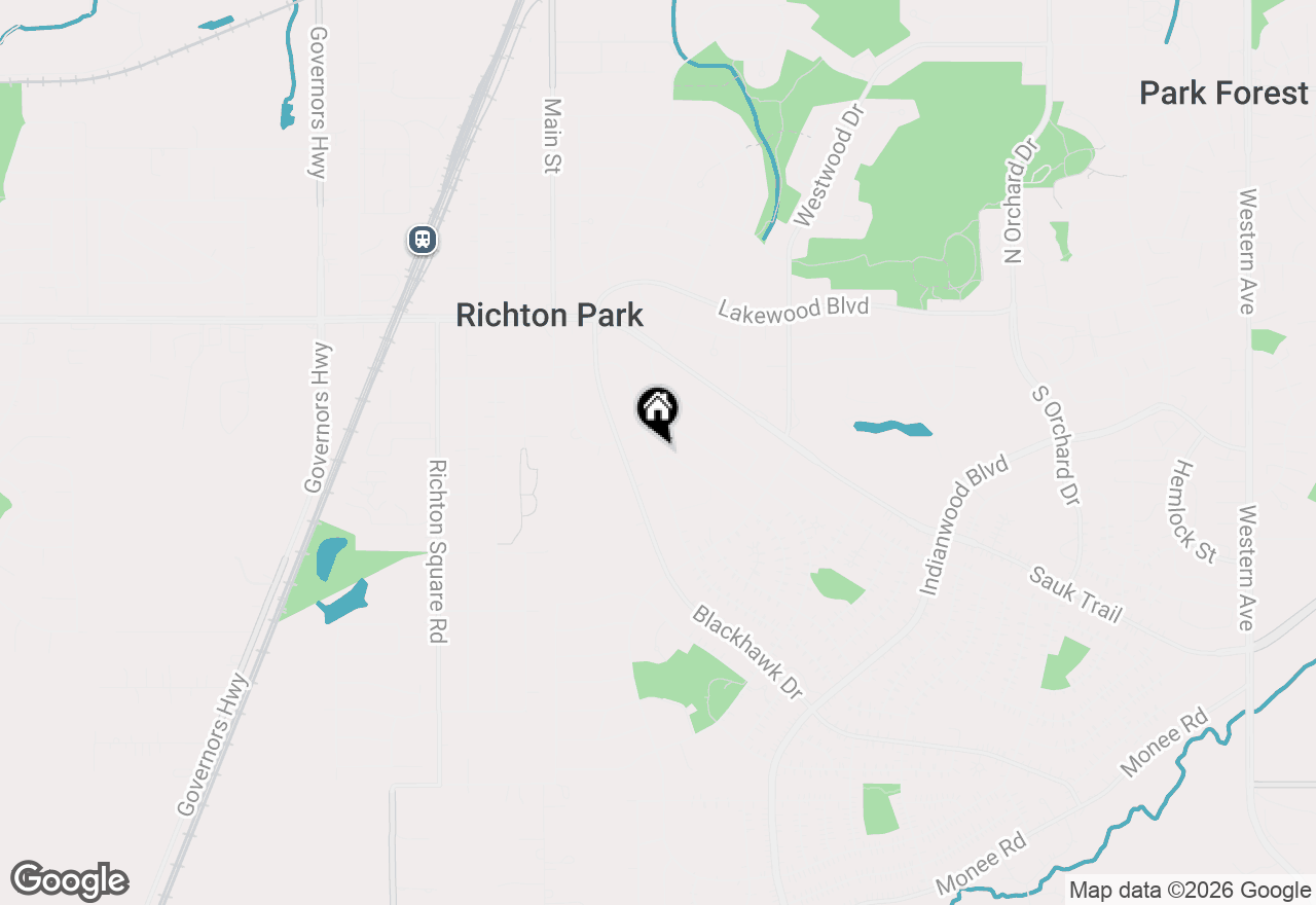 Map of 338 Mohawk Street, Park Forest, IL 60466