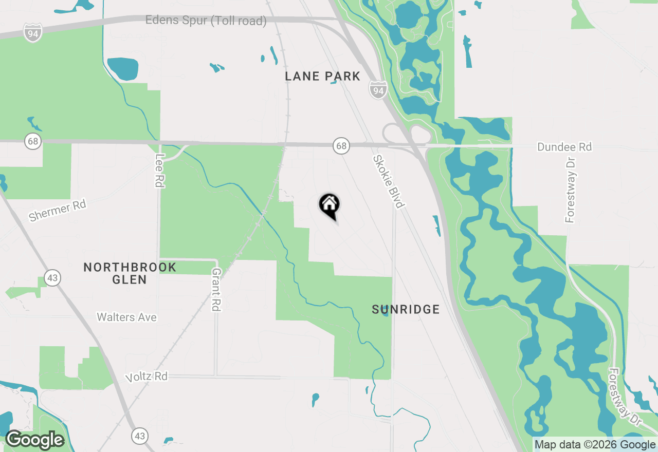 Map of 1028 Midway Road, Northbrook, IL 60062