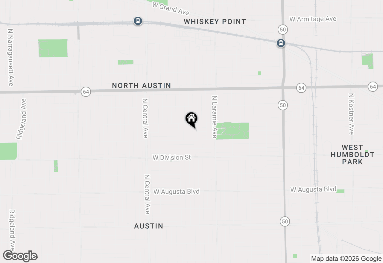 Map of 1329 N Lorel Avenue #1W, Chicago, IL 60651