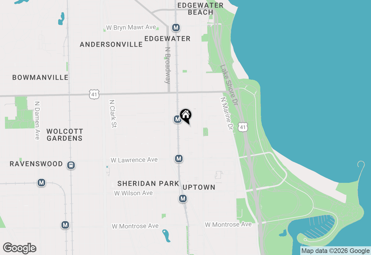 Map of 4933 N Winthrop Avenue #1N, Chicago, IL 60640