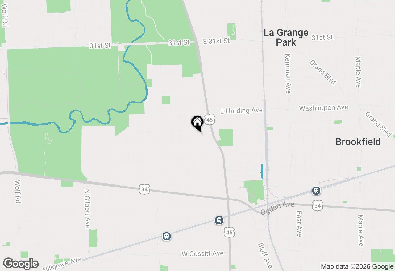 Map of 534 N Catherine Avenue, La Grange Park, IL 60526