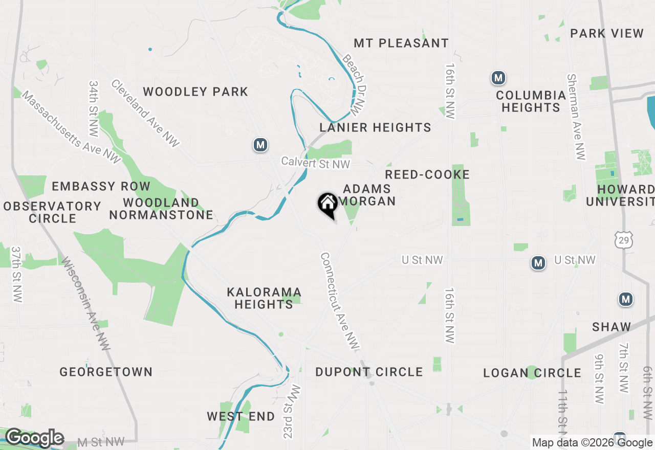 Map of 2007 Kalorama Road Nw #B, Washington, DC 20009