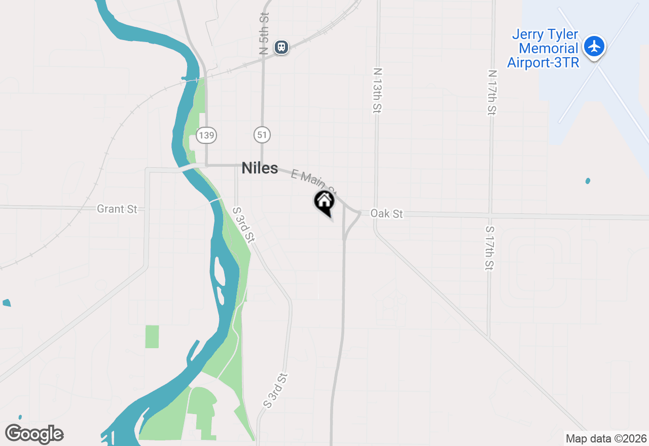 Map of 911 Hickory Street, Niles, MI 49120