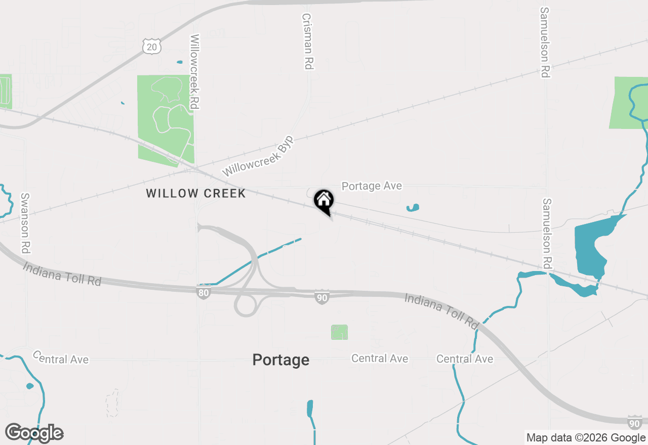 Map of 2331 Venus Street, Portage, IN 46368