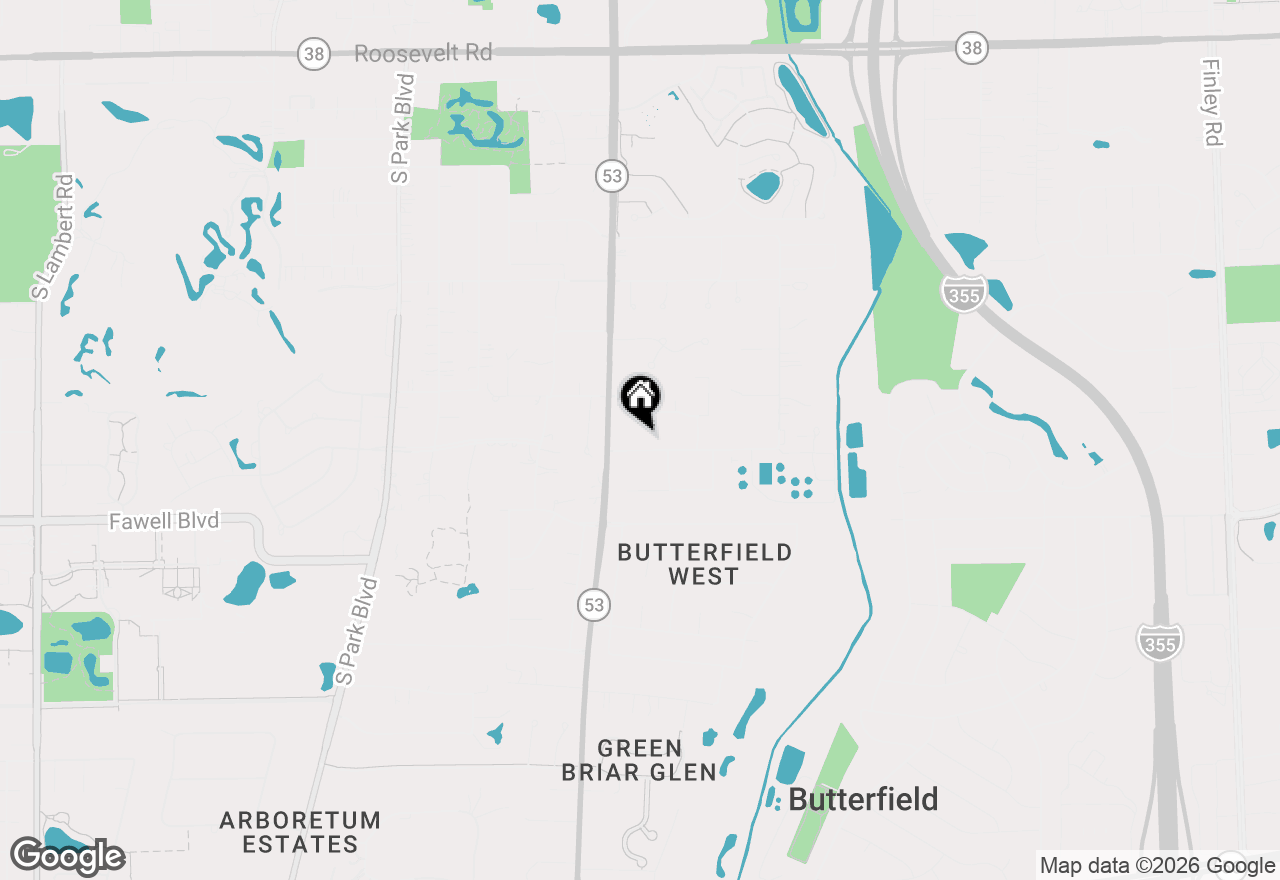 Map of 832 Bemis Road, Glen Ellyn, IL 60137