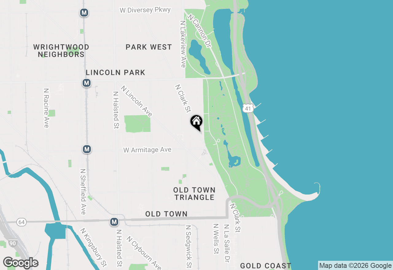 Map of 2050 N Clark Street #408, Chicago, IL 60614