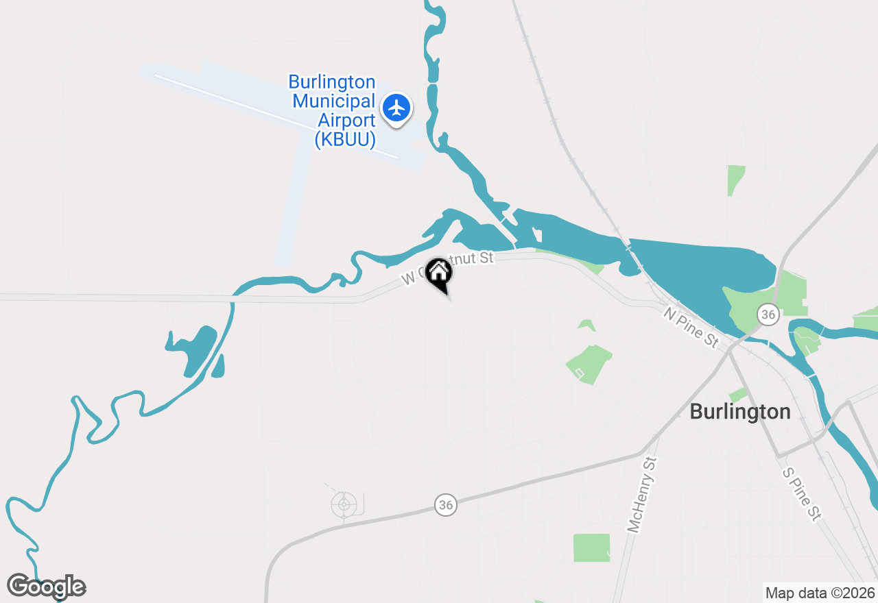 Map of 433 Robins Run, Burlington, WI 53105