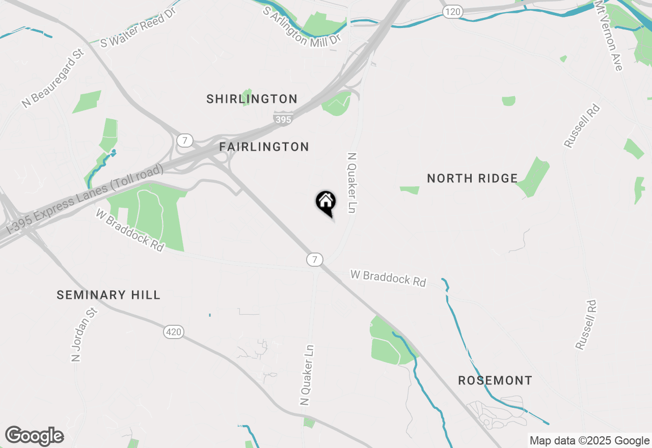 Map of 3564 S Stafford Street, Arlington, VA 22206