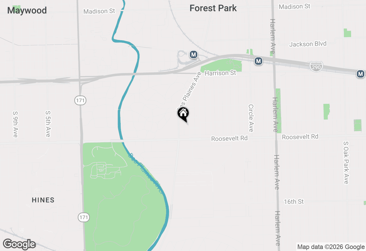 Map of (Address confidential), Forest Park, Illinois 60130