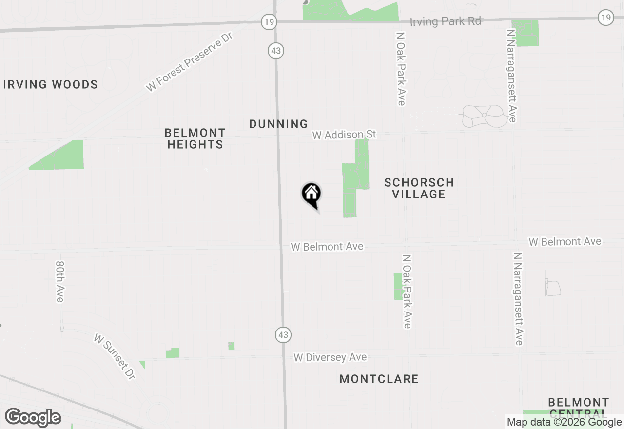 Map of 3307 N Nottingham Avenue, Chicago, IL 60634