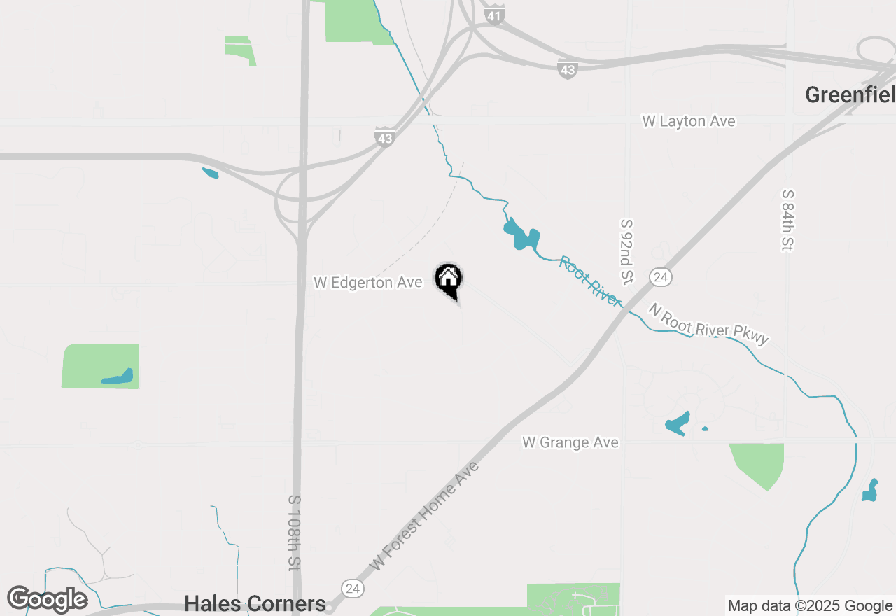 Map of 5151 S Donna Ct, Hales Corners, WI 53130