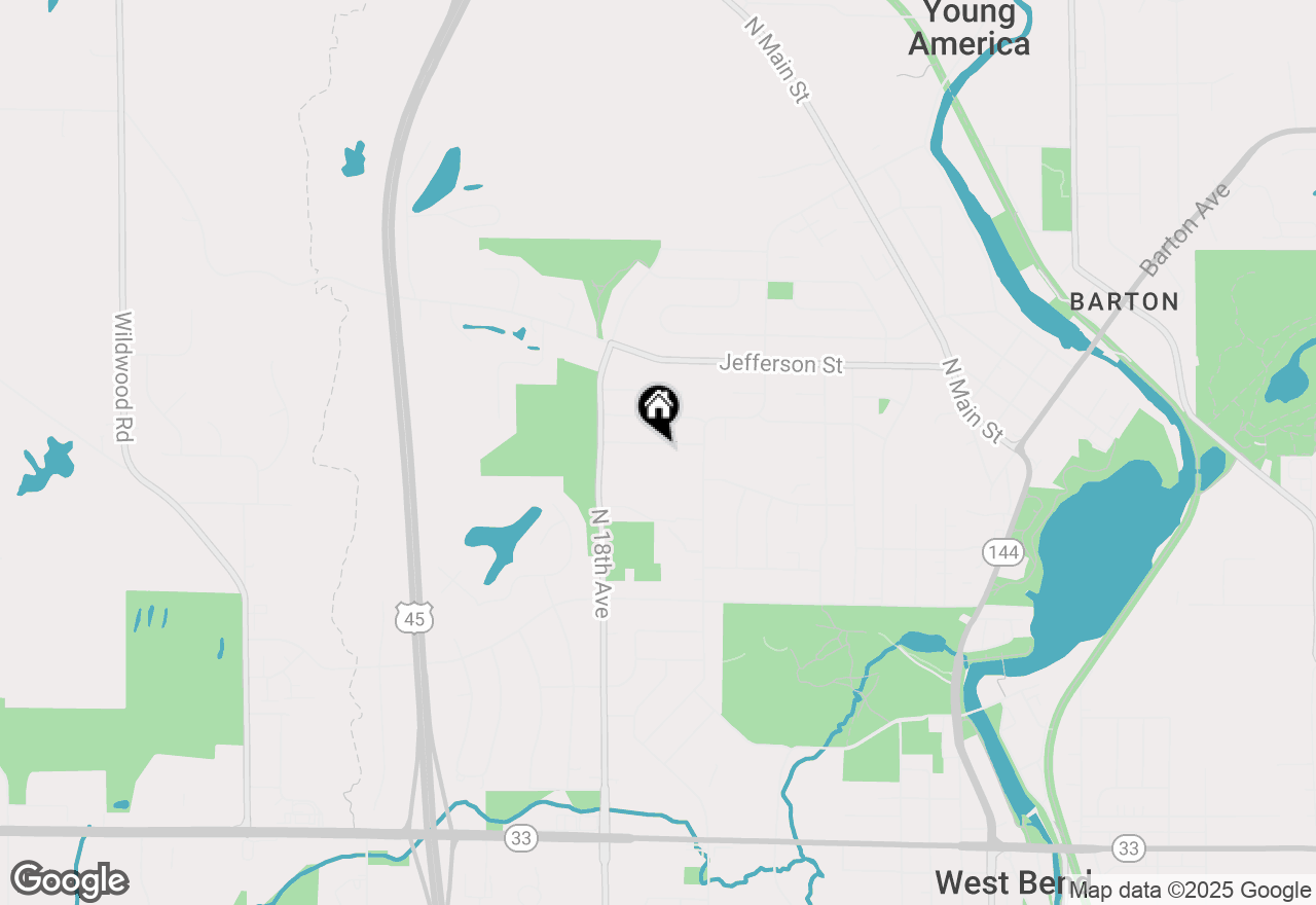 Map of 1603 Larkspur Ln, West Bend, WI 53090