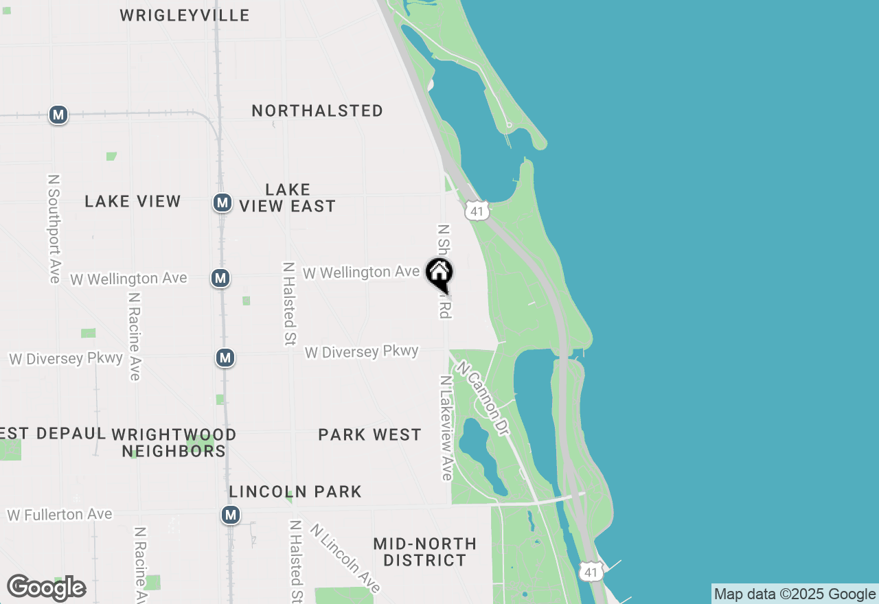 Map of 2930 N Sheridan Road #1512, Chicago, IL 60657