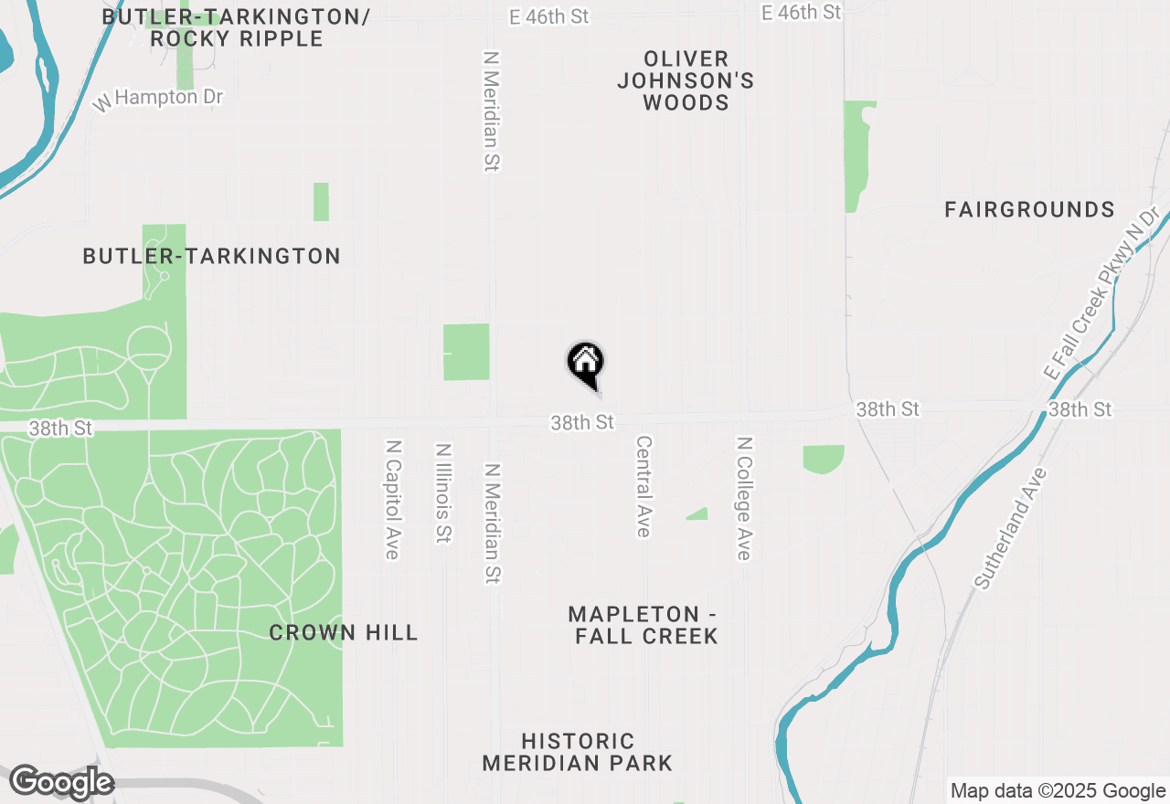 Map of 3822 N Washington Boulevard, Indianapolis, IN 46205