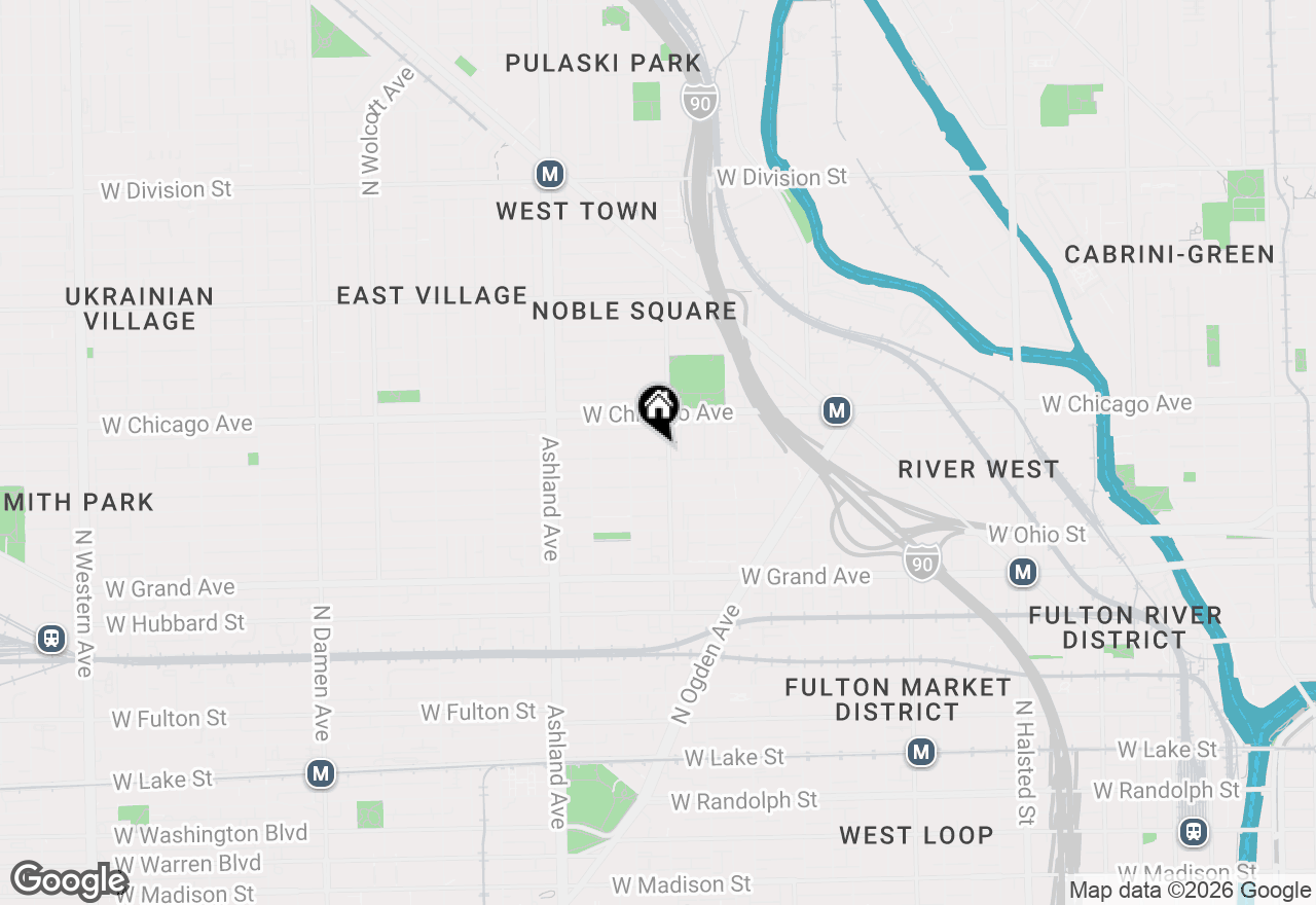 Map of 1409 W Superior Street #3F, Chicago, IL 60642