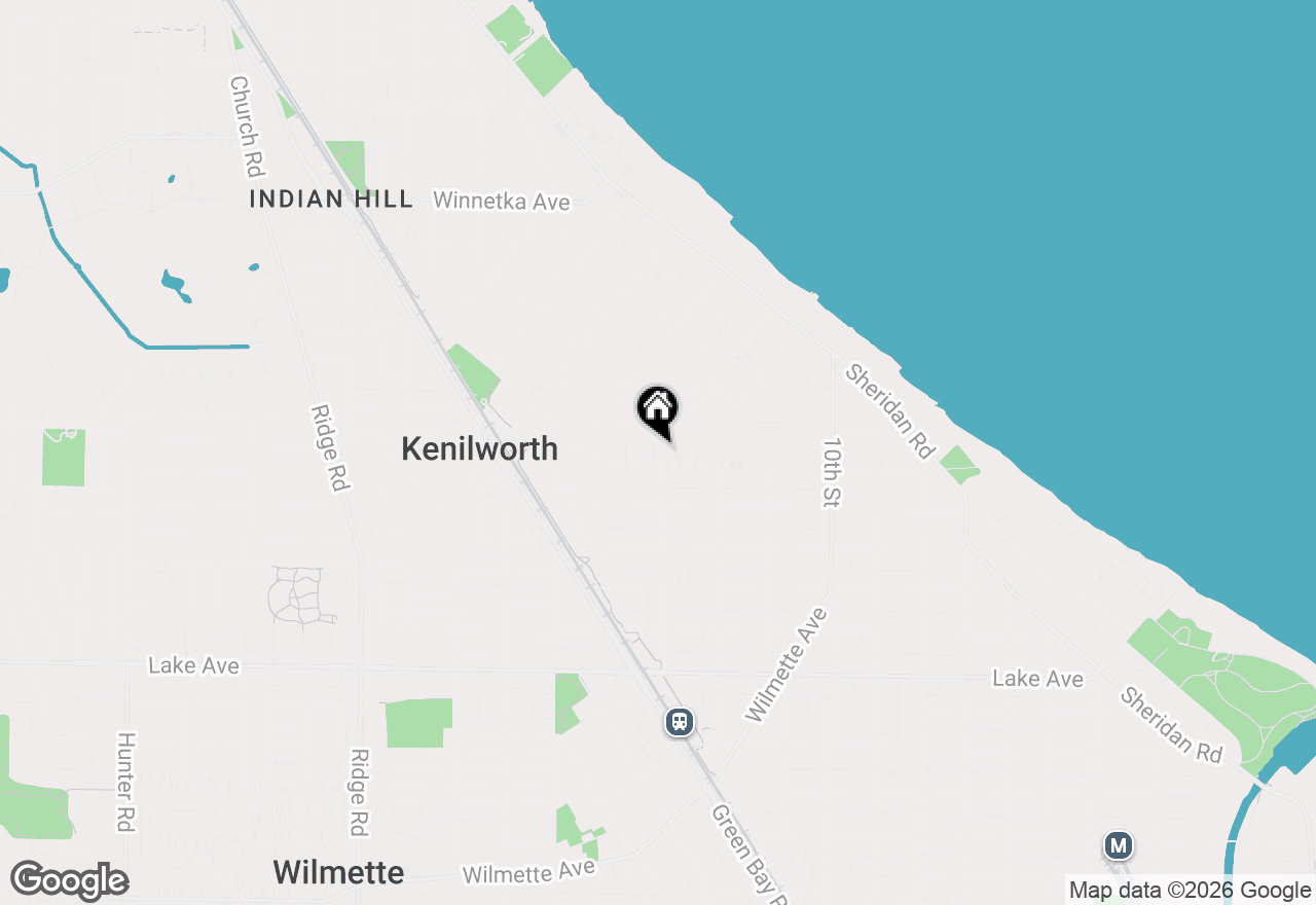 Map of 1302 Chestnut Avenue, Wilmette, IL 60091