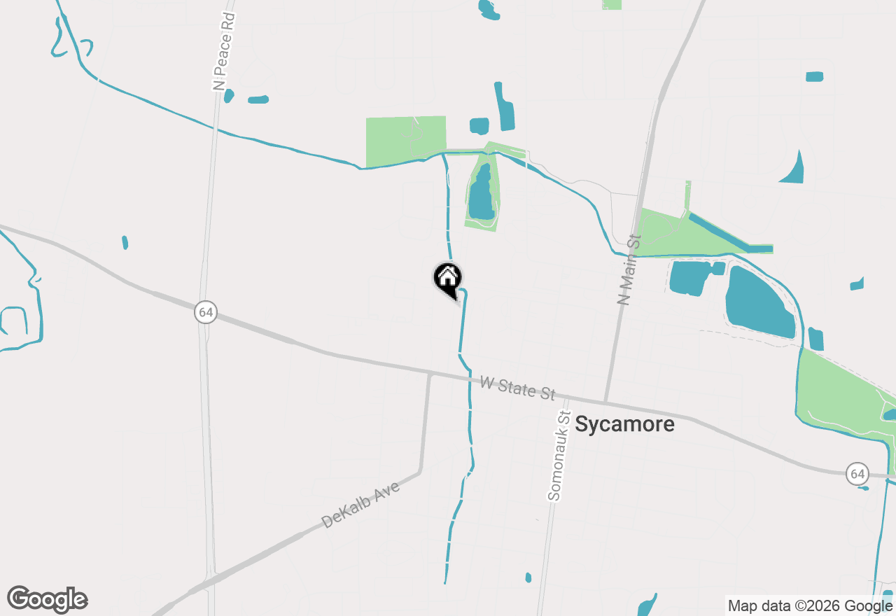 Map of 247-253 N Cross Street, Sycamore, IL 60178