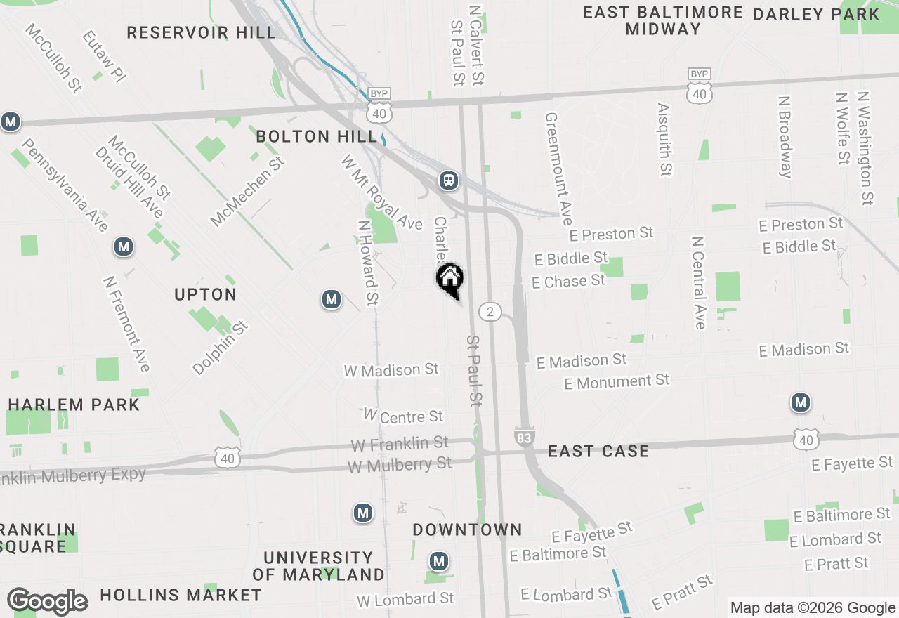 Map of 1007 N Charles Street, Baltimore, MD 21201