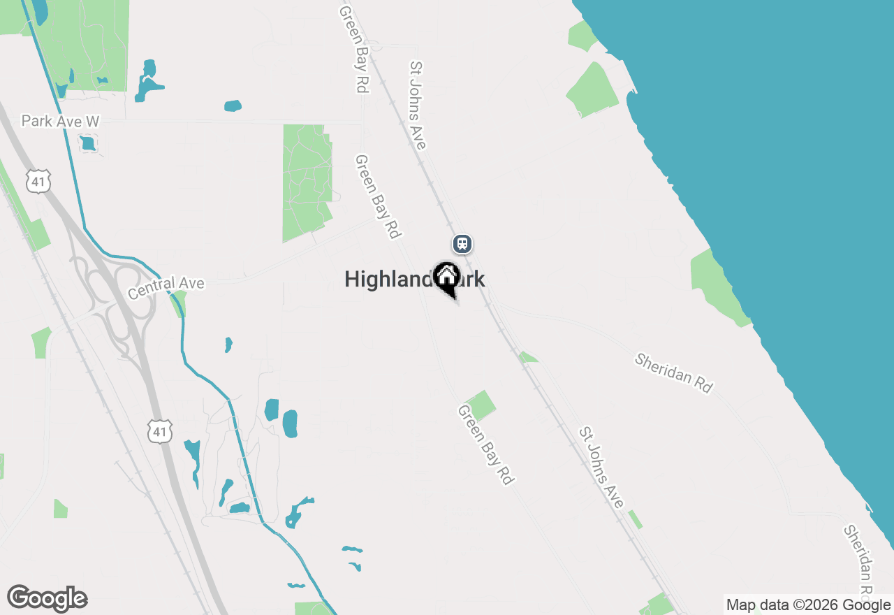 Map of 1538 Oakwood Avenue, Highland Park, IL 60035