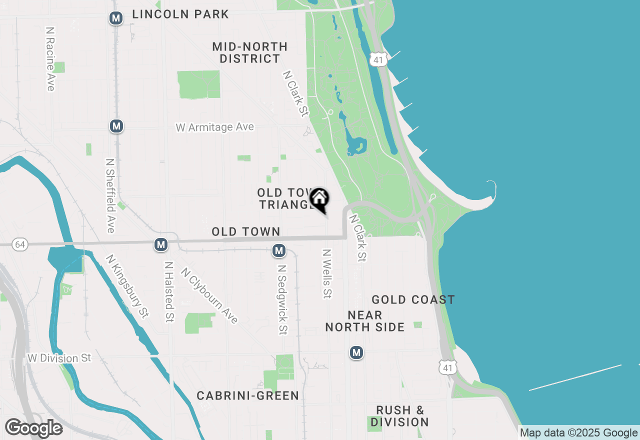 Map of 1636 N Wells Street #2410, Chicago, IL 60614