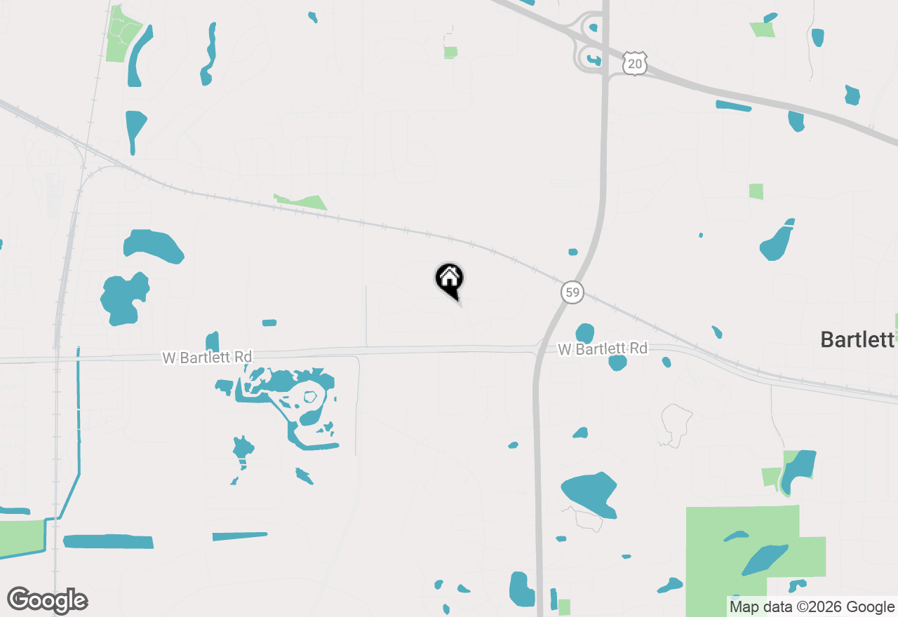 Map of 1232 Wildflower Lane, Bartlett, IL 60103