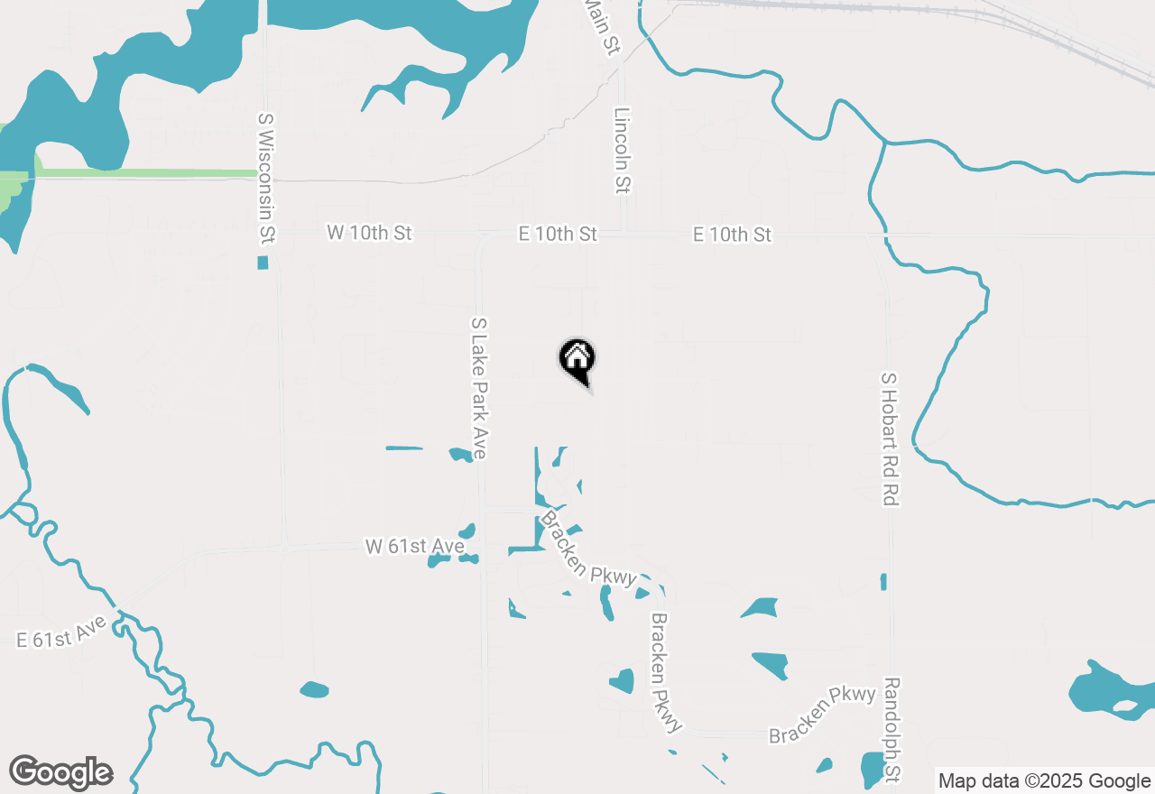 Map of 316 E 13th Place, Hobart, IN 46342