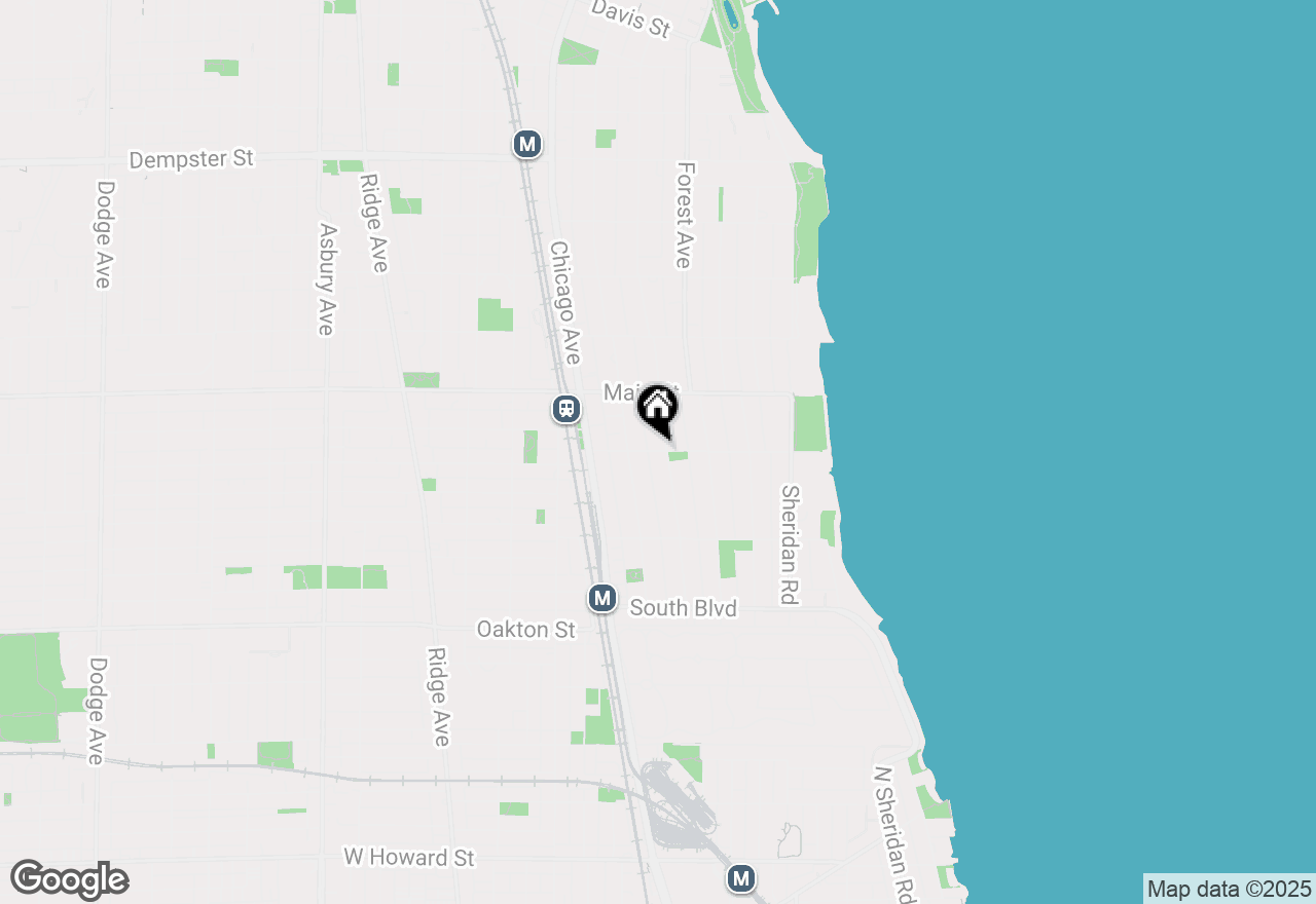 Map of (Address confidential), Evanston, Illinois 60202