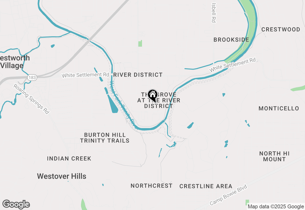 Map of 406 Sunset Lane, Fort Worth, TX 76114